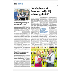 Het Drents Wijnhuis haalde de krant!